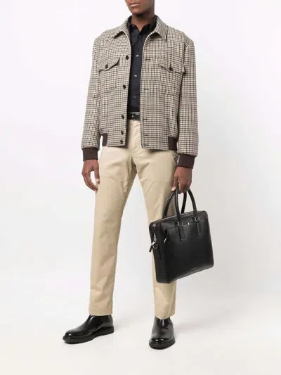 Emporio Armani Cotton Shirt With Button-down Collar And Curved Hem
