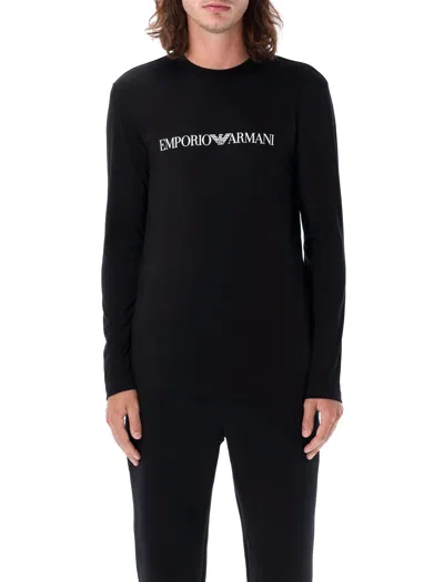 Emporio Armani Cotton Blend Crewneck Sweatshirt