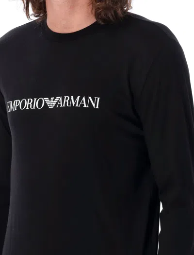 Emporio Armani Cotton Blend Crewneck Sweatshirt