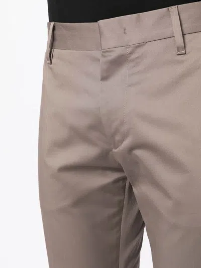 Emporio Armani Lustrous Comfort Cotton Chinos With Turned-up Cuffs