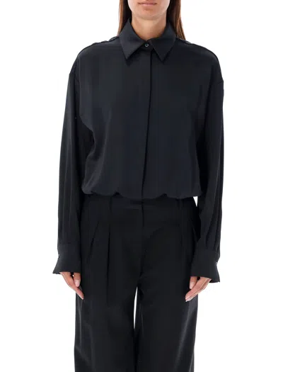 Shop Emporio Armani Silk Body Blouse