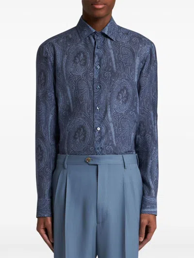 Etro Men's 3-fabrics Formal Shirt