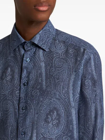 Etro Men's 3-fabrics Formal Shirt