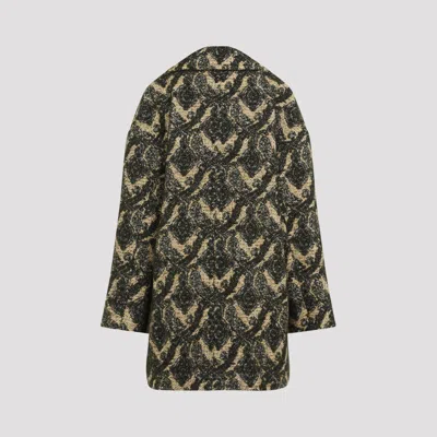 Etro Women Double-breasted Coat With Multicolor Motif