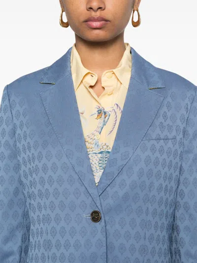 Etro Patterned-jacquard Wool Blazer