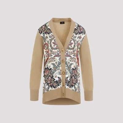 Etro Floral-print Panelled Cardigan