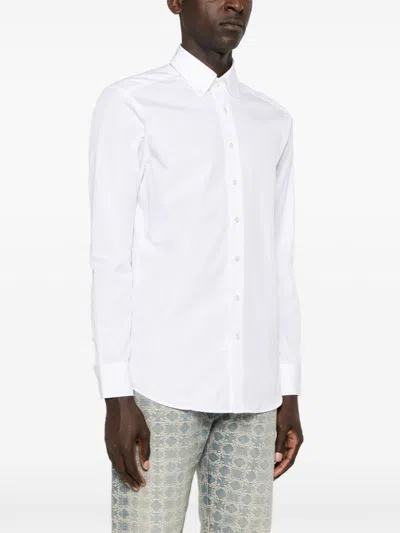 Etro Two Fabrics Formal Shirt Button Dow