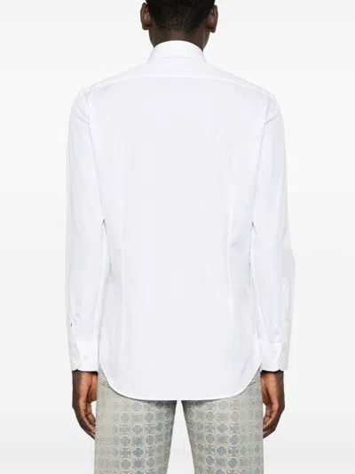 Etro Two Fabrics Formal Shirt Button Dow