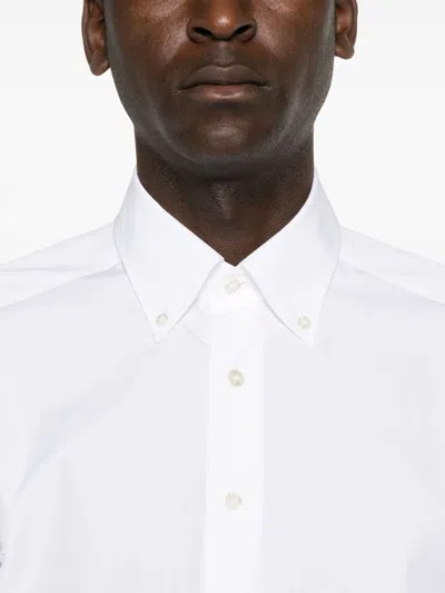Etro Two Fabrics Formal Shirt Button Dow