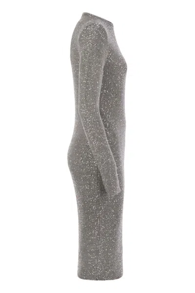 Fabiana Filippi Women's Crew-neck Dress With Micro Sequins