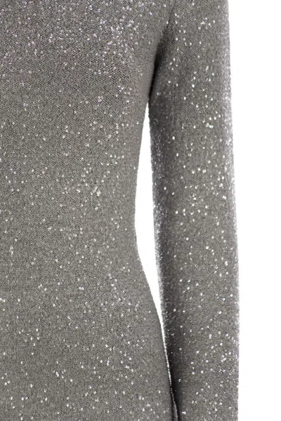 Fabiana Filippi Women's Crew-neck Dress With Micro Sequins