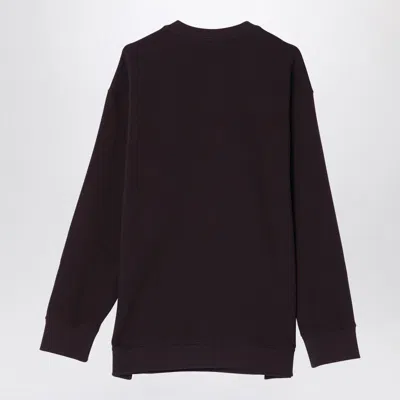 Fendi Aubergine Cotton Crewneck Sweatshirt Women