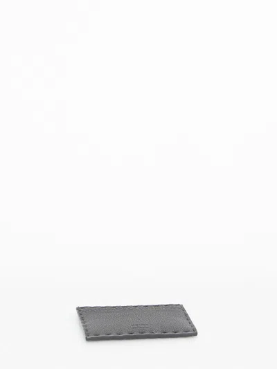 Fendi Card Case In Gray