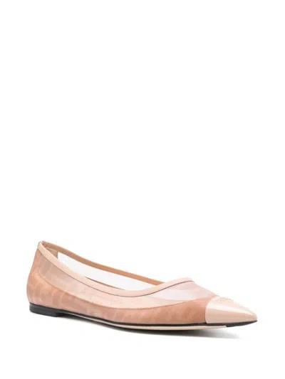 Fendi Colibri Ff Mesh Pointed Ballerina Flats