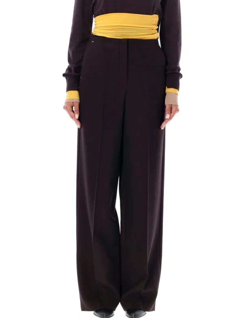 ボトムスその他 FENDI Dark purple Grain de Poudre wool trousers Fendi Grain De Poudre Pants In Purple - 21% Off | Editorialist