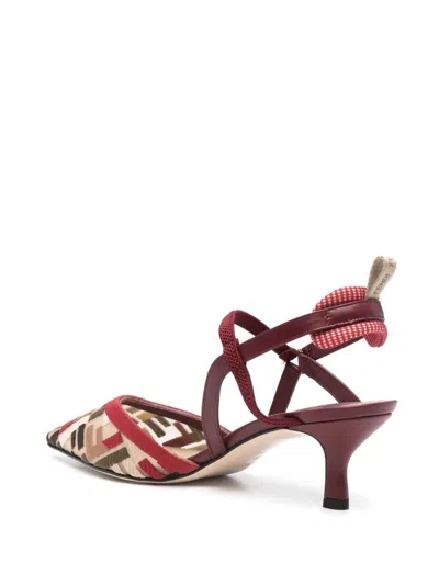 Fendi Colibri' Lite' Ff Mesh Slingback Pumps