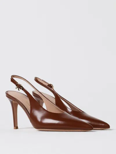 Gianvito Rossi Suede Stiletto Heel Pumps With Ribbon Buckle