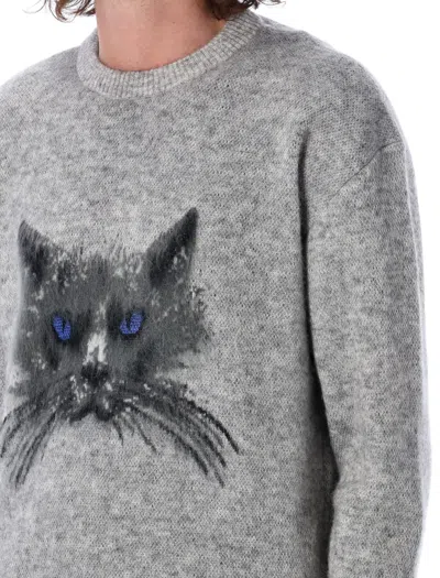 Givenchy Sweater In Wool And Mohair With Cat Jacquard