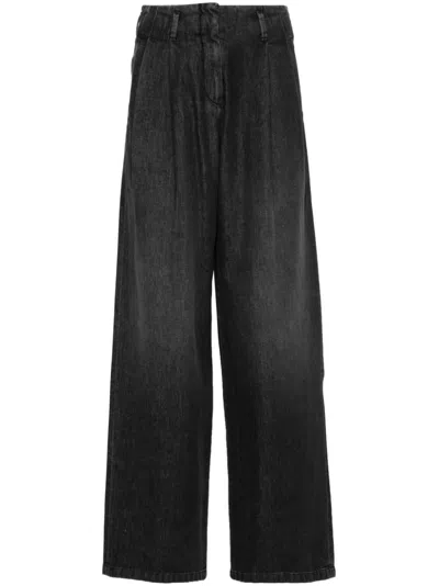 Golden Goose Wide Leg Pleated Denim