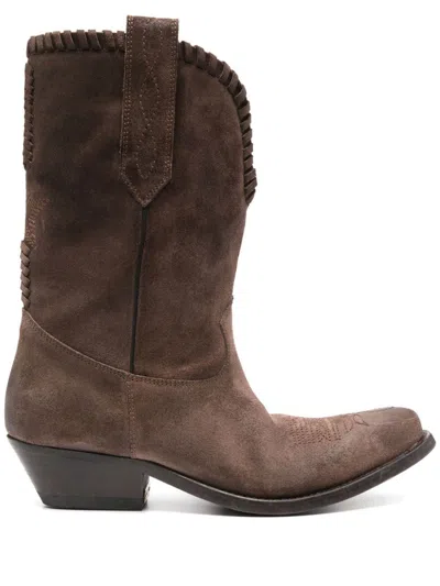 Golden Goose Wish Star Suede Cowboy Boots