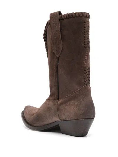 Golden Goose Wish Star Suede Cowboy Boots