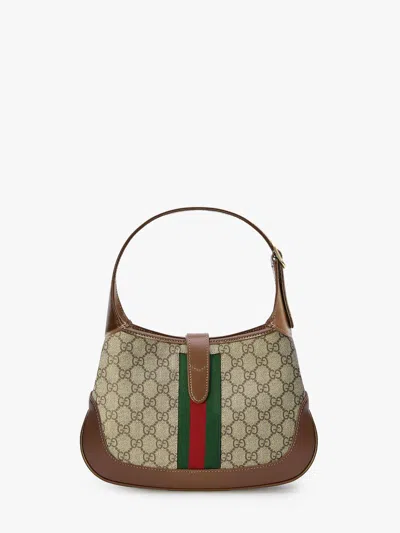 Gucci Jackie 1961 Small Webbing-trimmed Coated-canvas And Leather Shoulder Bag