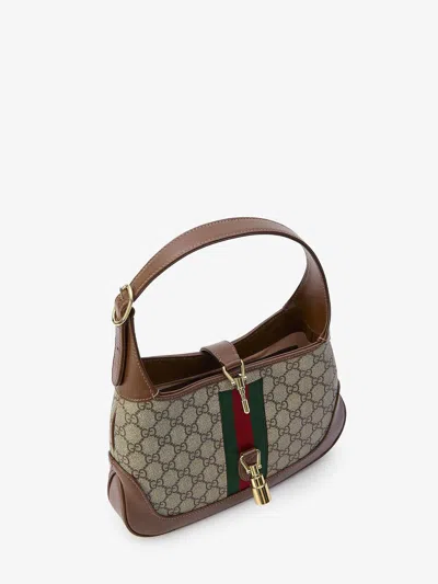 Gucci Jackie 1961 Small Webbing-trimmed Coated-canvas And Leather Shoulder Bag