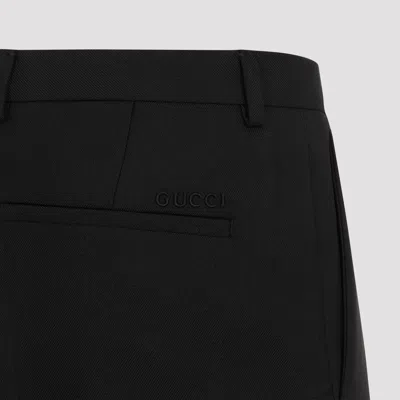 Gucci Wool Blend Twill Bush Trousers