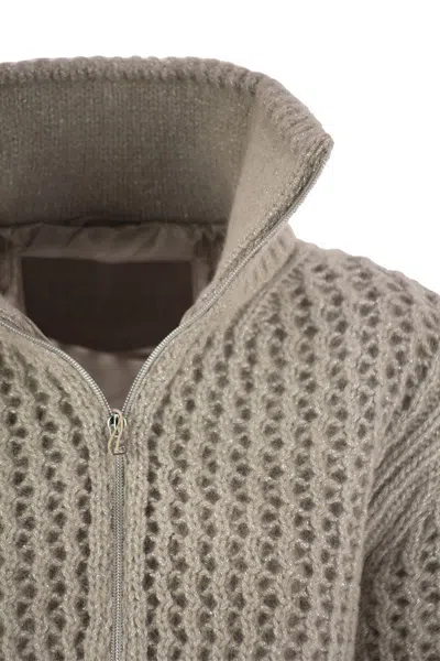 Herno Cardigan In Alpaca And Wool Yarn