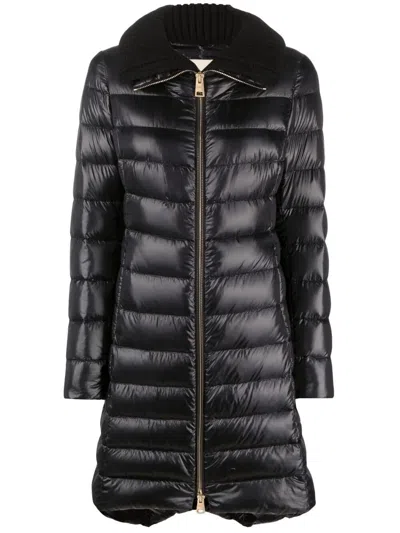 Herno Long Quilted Jacket High Collar