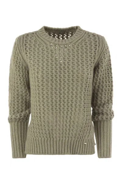 Herno Knitwear In Alpaca And Wool Yarn