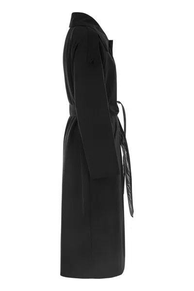 Herno Reversible Coat In Wool And Nylon Blend