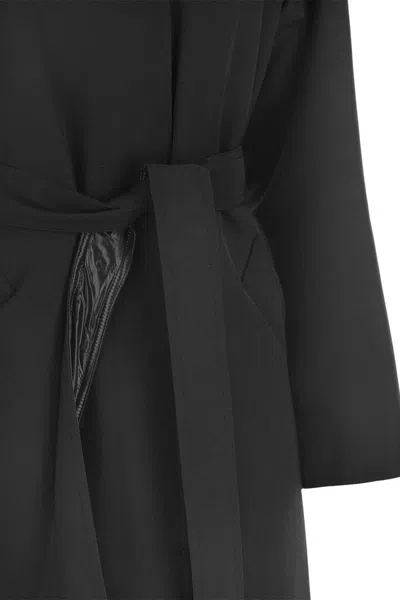 Herno Reversible Coat In Wool And Nylon Blend