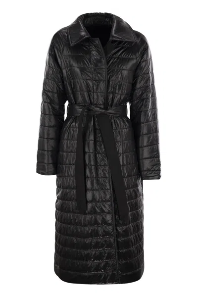 Herno Reversible Coat In Wool And Nylon Blend