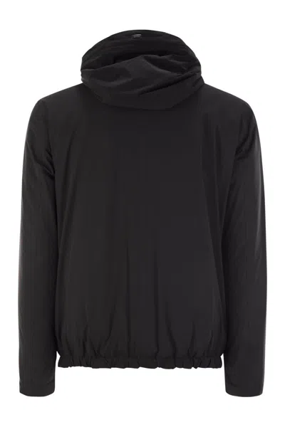 Herno Men's Technical Fabric Bomber Jacket With Hood