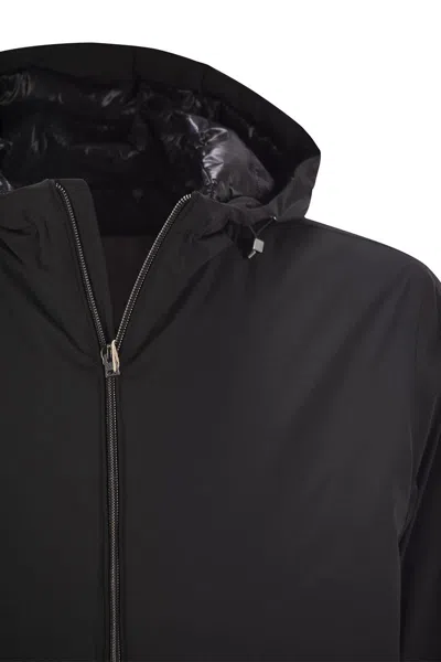 Herno Men's Technical Fabric Bomber Jacket With Hood