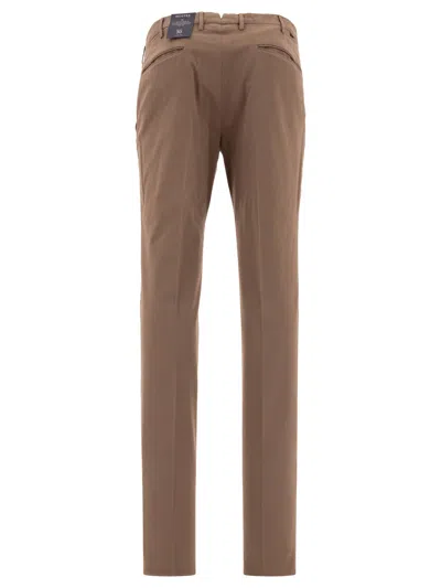 Incotex Tailored Brown Trousers With Comfortable Cotton-elastane Blend