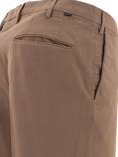 Incotex Tailored Brown Trousers With Comfortable Cotton-elastane Blend