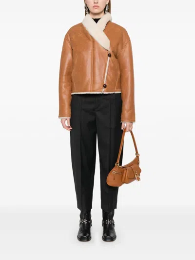 Isabel Marant Eriana Shearling Cropped Jacket