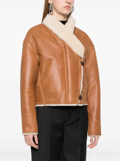Isabel Marant Eriana Shearling Cropped Jacket