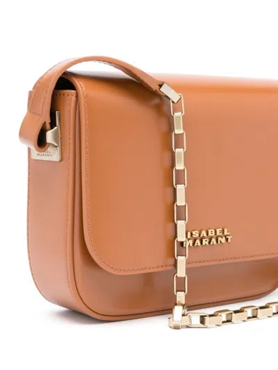 Isabel Marant Biscuit Leather Small Lizza Crossbody Bag