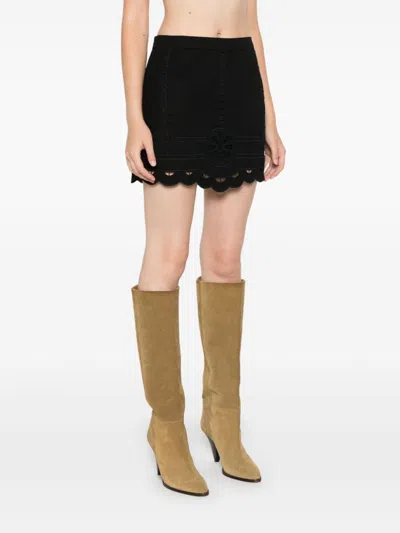 Isabel Marant Palmira Cutout Lace Scallop Mini Skirt