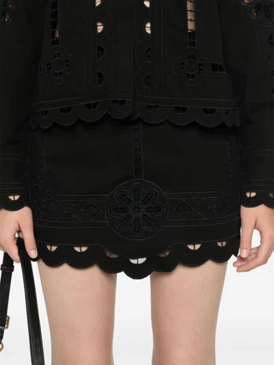 Isabel Marant Palmira Cutout Lace Scallop Mini Skirt