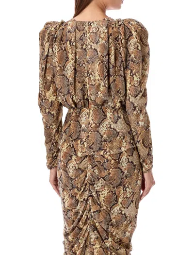 Isabel Marant Snake Print V-neck Top