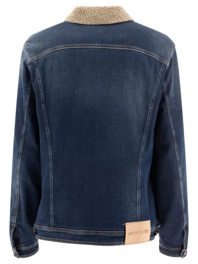 Jacob Cohen Fleece-collar Button-down Denim Jacket