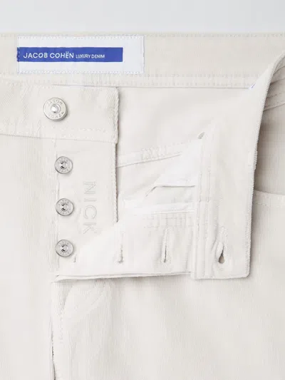 Jacob Cohen Belt Loop Denim Trousers In White