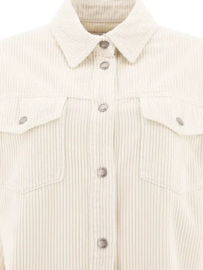 Jacob Cohen Velvet Overshirt Jackets White