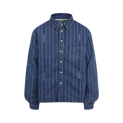 Jacquemus La Chemise Boulanger Blue Stripe Cotton Shirt