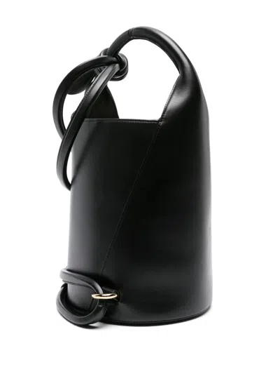 Shop Jacquemus Le Petit Tourni Leather Bucket Bag