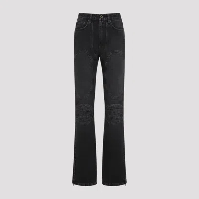Jean Paul Gaultier Jeans With Padded Inlays And Lace-up